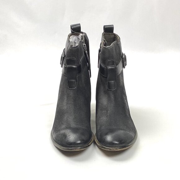 Roan Uma Hand Finished Full Grain Leather Belted Cowboy Heel Booties. 8.5 - Picture 5 of 12